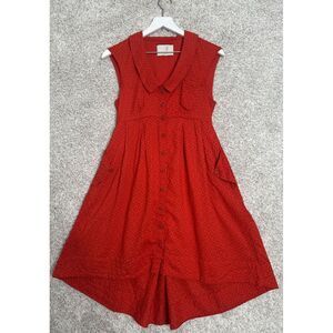 Anthropologie Red High Low Dress